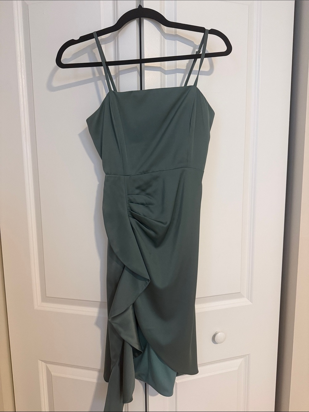 Lulus Elegant Sage Green Spaghetti Strap Dress